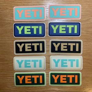 Yeti Stickers - Set of 10 - Assorted Colors